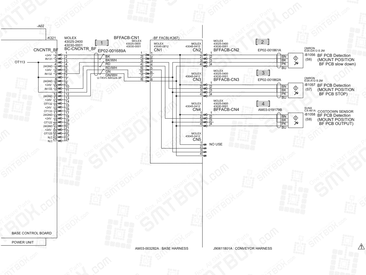 Base - Conveyor IF3 - Large Conveyor Option on Hanwha (Samsung Techwin) Excellent Modular Excen D M L SMT Placer