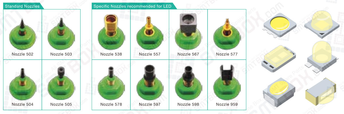 JUKI SMT Nozzles For Led Components A Variety Of Original And Customzied Nozzles For Placing Led Components