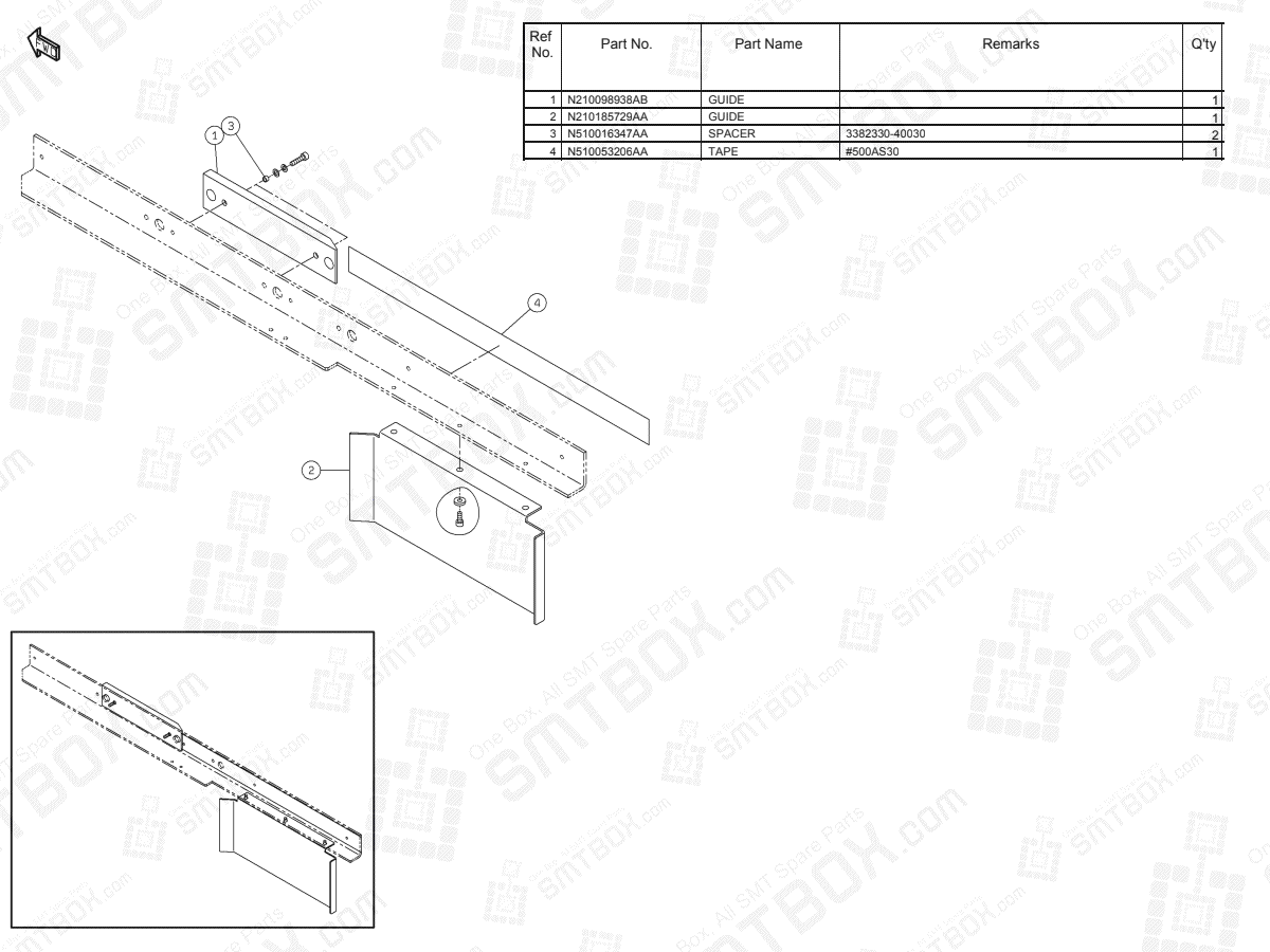 Panasonic NPM-D2 Feeder Cart Changing Unit Guide Part N610158006AA KN610158006AA-00