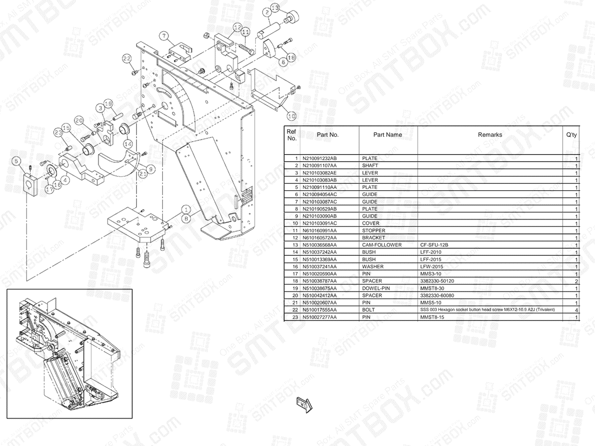 Panasonic NPM-D3 Feeder Cart Drive Unit (Front Side) N610160989AA KN610160989AA-03-1