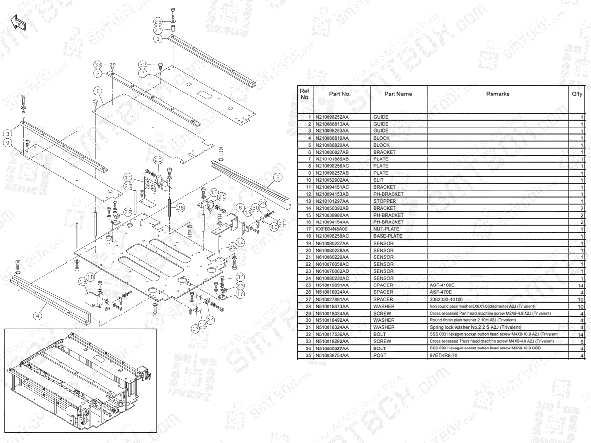 Panasonic NPM Tray Feeder Drawing-out Section N610069934AA KN610069934AA-16-1