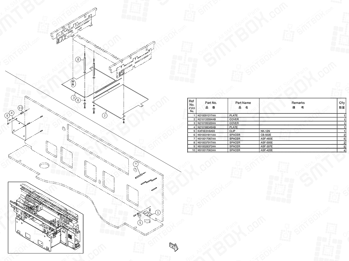 Section No.1-D of Panasonic NPM-D3 Main Body N610160755AA