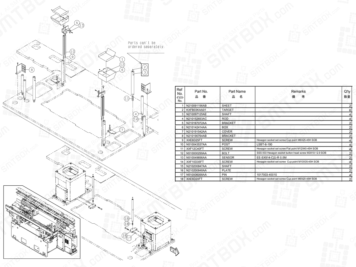 Section No.1-E of Panasonic NPM-D3 Main Body N610160755AA