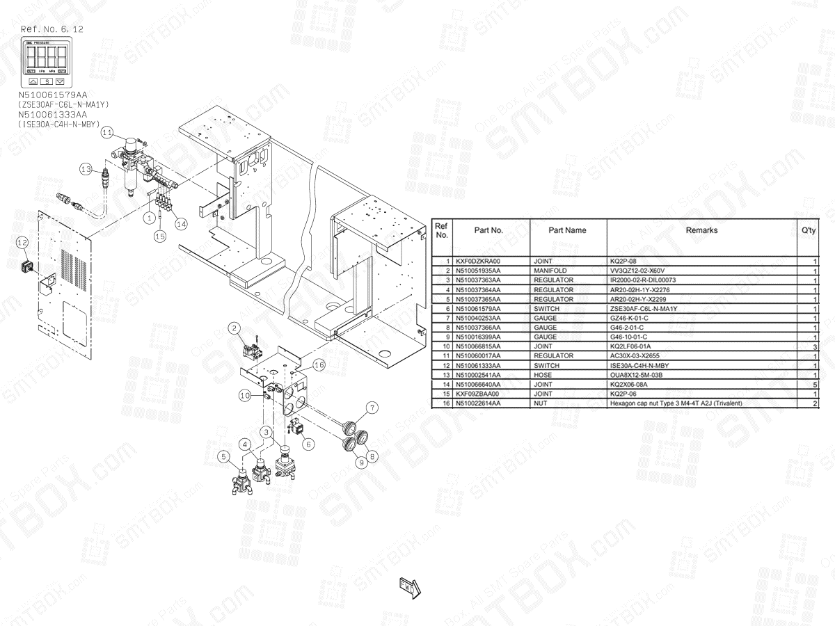 Section No.1-G of Panasonic NPM-D3 Main Body N610160755AA