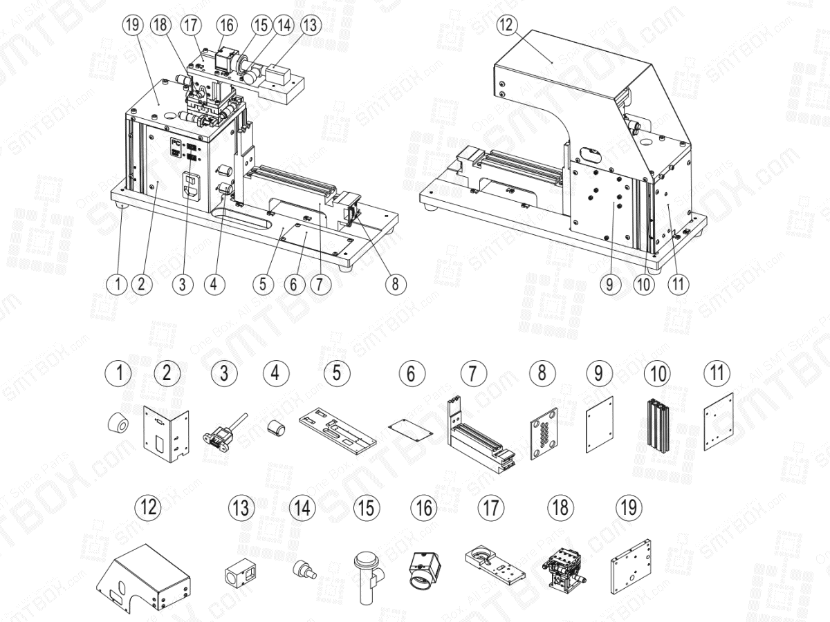 Service Part List of Calibration Jig For Hanwha Techwin SME Feeder side a