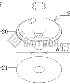 FUJI CP 6 09 CP 606 10JE CP 642ME 05 CP 642E 07 CP 642(08JE) CP 642 08 CP 643E 05JE CP 643ME 03 CP 643E 05 CP 65E 06 CP 65 08 Nozzle AWPH9572 R016 037 side a