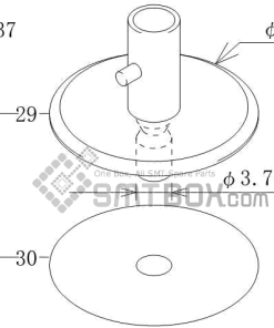 FUJI CP 6 09 CP 606 10JE CP 642ME 05 CP 642E 07 CP 642(08JE) CP 642 08 CP 643E 05JE CP 643ME 03 CP 643E 05 CP 65E 06 CP 65 08 Nozzle AWPH9602 R020 037 side a