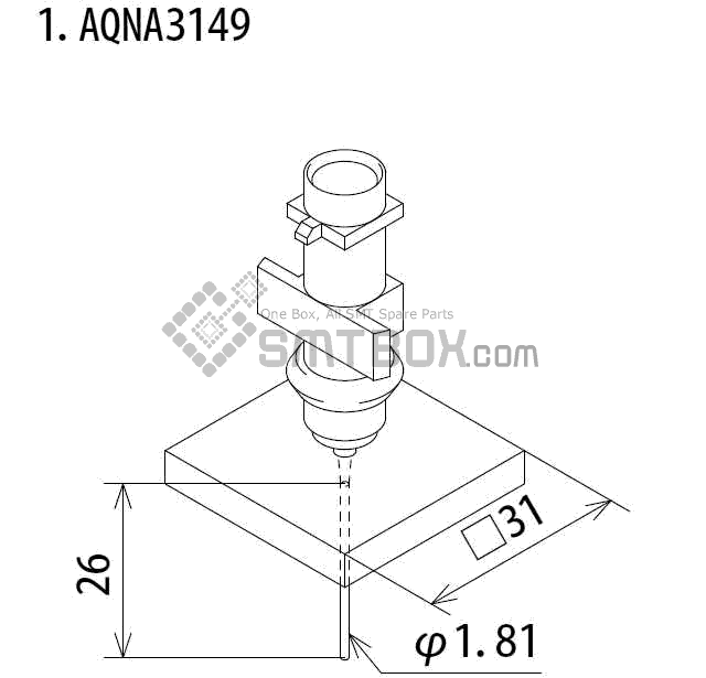 Fuji Ip Iii 16 Ip Iii 16JE Ip Iiie 10 Nozzle Part NO.AQNA3149 Side A