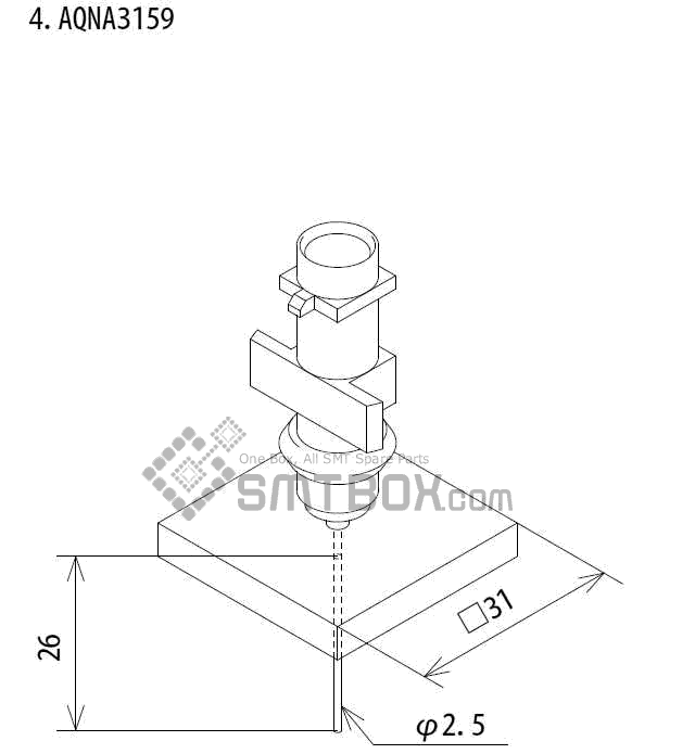 Fuji Ip Iii 16 Ip Iii 16JE Ip Iiie 10 Nozzle Part NO.AQNA3159 Side A