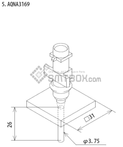 Fuji Ip Iii 16 Ip Iii 16JE Ip Iiie 10 Nozzle Part NO.AQNA3169 Side A