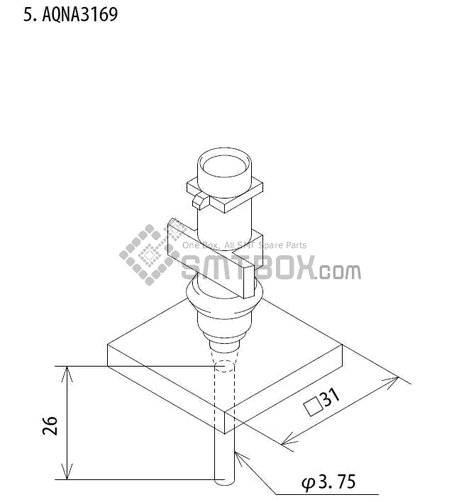 Fuji Ip Iii 16 Ip Iii 16JE Ip Iiie 10 Nozzle Part NO.AQNA3169 Side A
