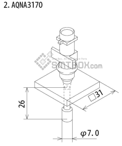 Fuji Ip Iii 16 Ip Iii 16JE Ip Iiie 10 Nozzle Part NO.AQNA3170 Side A