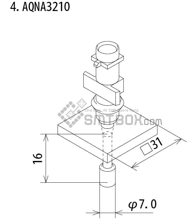 Fuji Ip Iii 16 Ip Iii 16JE Ip Iiie 10 Nozzle Part NO.AQNA3210 Side A