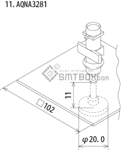 Fuji Ip Iii 16 Ip Iii 16JE Ip Iiie 10 Nozzle Part NO.AQNA3281 Side A