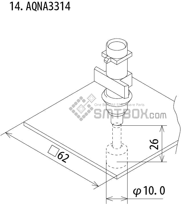 Fuji Ip Iii 16 Ip Iii 16JE Ip Iiie 10 Nozzle Part NO.AQNA3314 Side A