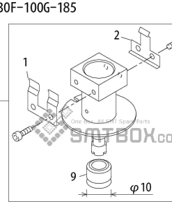 FUJI QP 242E 10 QP 242E(10JE) Nozzle Part No.ABHPN6348 Rating S R30F 100G 185 side a