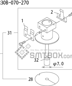 FUJI QP 242E 10 QP 242E(10JE) Nozzle Part No.ABHPN8204 Rating S R30B 070 270 side a