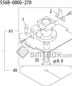 FUJI QP 242E 10 QP 242E(10JE) Nozzle Part No.ABHPN8313 Rating S S56B 080G 270 side a