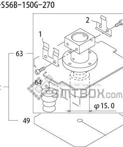 FUJI QP 242E 10 QP 242E(10JE) Nozzle Part No.ABHPN8322 Rating S S56B 150G 270 side a