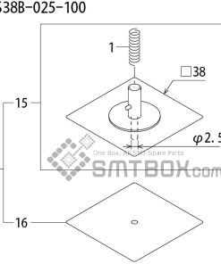 FUJI QP 242E 10 QP 242E(10JE) Nozzle Part No.ABHPN8555 Rating I S38B 025 100 side a