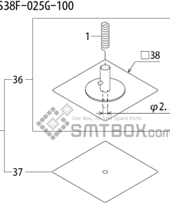 FUJI QP 242E 10 QP 242E(10JE) Nozzle Part No.ABHPN8625 Rating I S38F 025G 100 side a