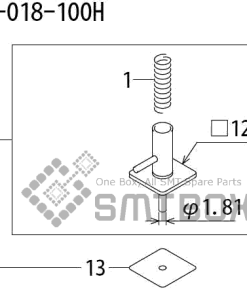 FUJI QP 242E 10 QP 242E(10JE) Nozzle Part No.ABHPN8750 Rating I S12B 018 100H side a