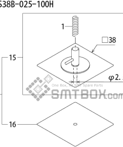 FUJI QP 242E 10 QP 242E(10JE) Nozzle Part No.ABHPN8760 Rating I S38B 025 100H side a
