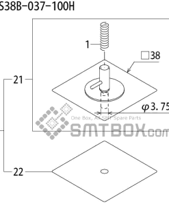 FUJI QP 242E 10 QP 242E(10JE) Nozzle Part No.ABHPN8780 Rating I S38B 037 100H side a
