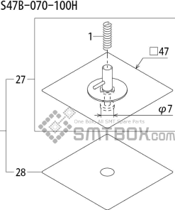 FUJI QP 242E 10 QP 242E(10JE) Nozzle Part No.ABHPN8800 Rating I S47B 070 100H side a