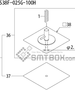 FUJI QP 242E 10 QP 242E(10JE) Nozzle Part No.ABHPN8830 Rating I S38F 025G 100H side a