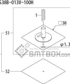 FUJI QP 242E 10 QP 242E(10JE) Nozzle Part No.ABHPN8880 Rating I S38B 013V 100H side a