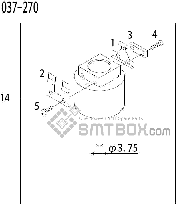 FUJI QP 341E MM 04 Nozzle Part No.ADBPN8144 Rating 037 270 side a FUJI QP 341E MM 04 Nozzle Part No.ADBPN8144 Rating 037 270 side a
