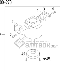 FUJI QP 341E MM 04 Nozzle Part No.ADBPN8184 Rating 200 270 side a