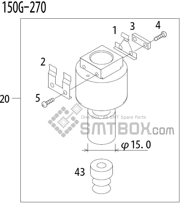 FUJI QP 341E MM 04 Nozzle Part No.ADBPN8224 Rating 150G 270 side a FUJI QP 341E MM 04 Nozzle Part No.ADBPN8224 Rating 150G 270 side a