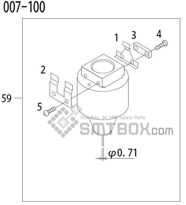 FUJI QP 341E MM 04 Nozzle Part No.ADBPN8524 Rating 007 100 side a FUJI QP 341E MM 04 Nozzle Part No.ADBPN8524 Rating 007 100 side a
