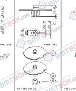 PANASONIC CM212 CM400 CM401 CM402 CM602 nozzle Part No.N610000995AA KXFX03NGA00 KXFX05V2A00 side a