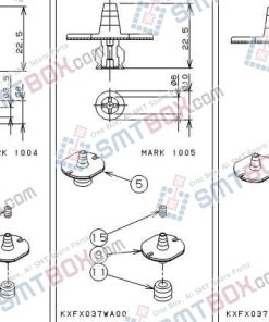 PANASONIC CM212 CM400 CM401 CM402 CM602 DT400 DT401 nozzle Part No.KXFX037VA00 KXFX037WA00 KXFX037XA00 side a