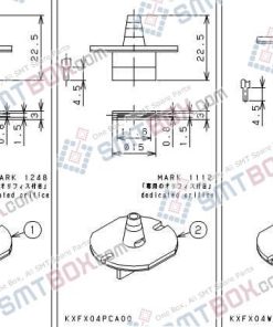 PANASONIC CM212 CM400 CM401 CM402 CM602 DT400 DT401 nozzle Part No.KXFX04X8A00 KXFX04PCA00 KXFX04W6A00 side a