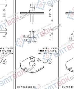 PANASONIC CM212 CM400 CM401 CM402 CM602 DT400 DT401 nozzle Part No.KXFX05BVA00 KXFX04U6A00 KXFX04XEA00 side a