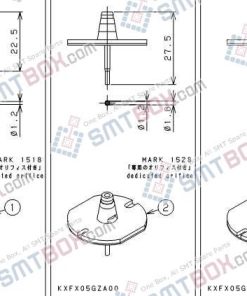 PANASONIC CM212 CM400 CM401 CM402 CM602 DT400 DT401 nozzle Part No.KXFX05GHA00 KXFX05GZA00 KXFX05G9A00 side a