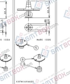 PANASONIC CM301 nozzle Part No.KXFW1AUAA00 KXFW1AVAA00 side a