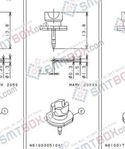 PANASONIC CM602 L nozzle Part No.N610017370AC N610030510AC N610017371AC side a