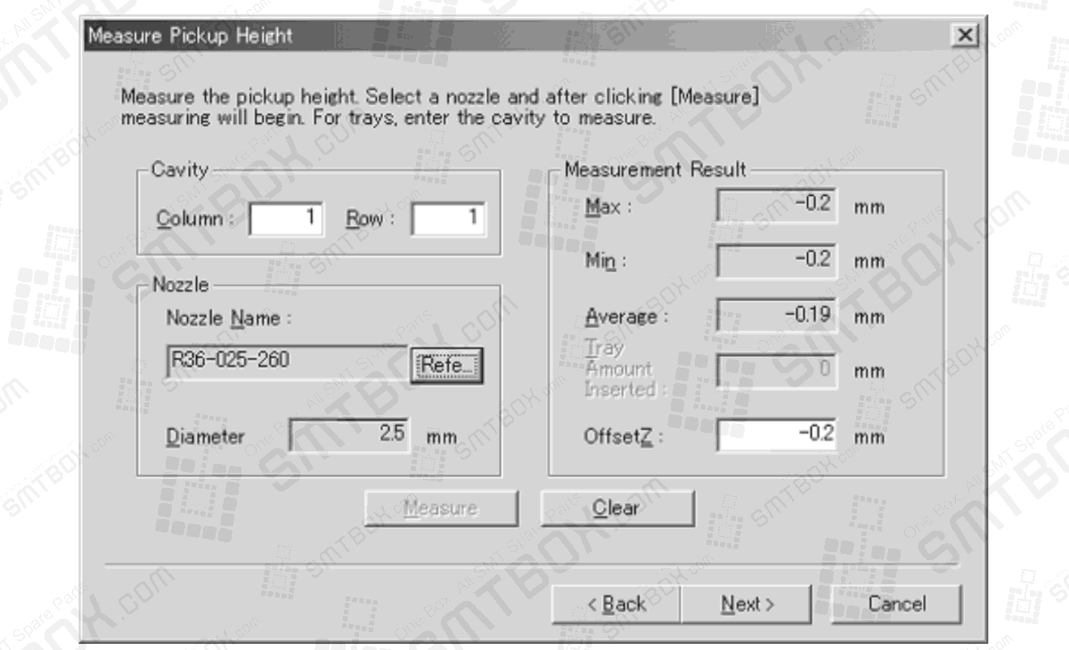 6.6.2 Testing Pickup Positions In A Feeder For 6.6 Testing Pickup Positions Nxt V3.20 And Higher Of 6. Editing Jobs On The Machine On FUJI NXT side g