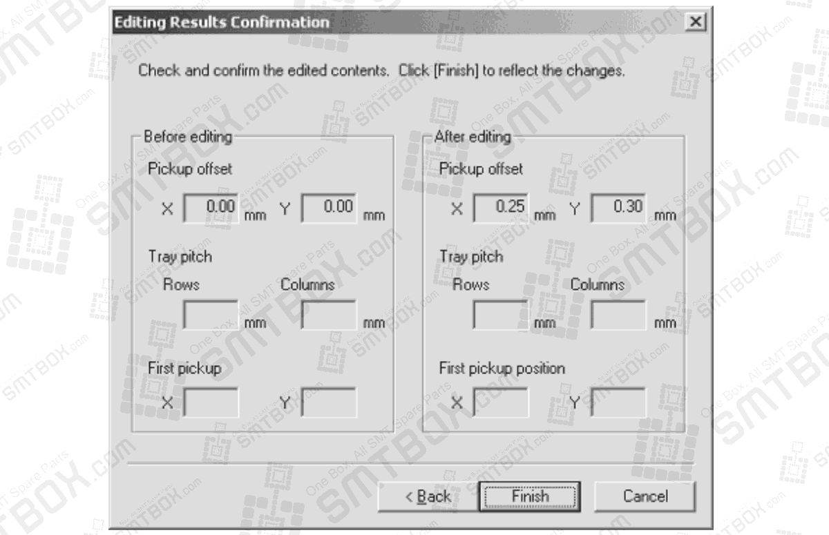 6.6.2 Testing Pickup Positions In A Feeder For 6.6 Testing Pickup Positions Nxt V3.20 And Higher Of 6. Editing Jobs On The Machine On FUJI NXT side h