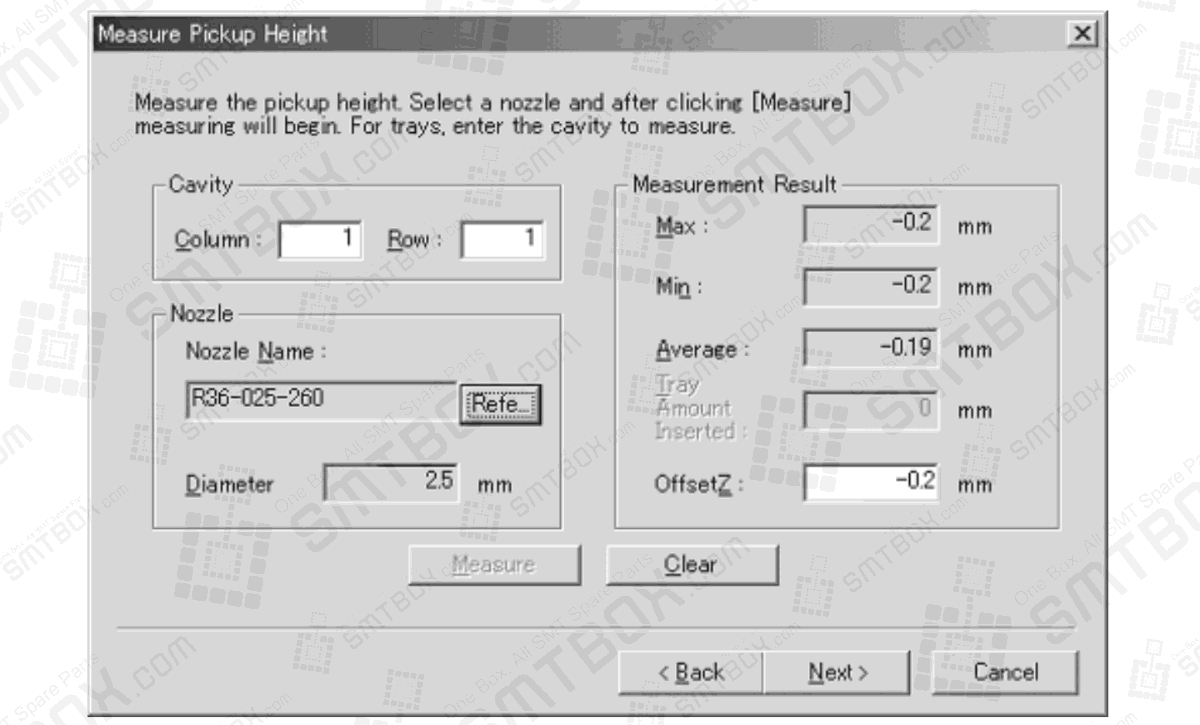 6.6.3 Testing Pickup Positions In A Tray For 6.6 Testing Pickup Positions (Nxt V3.20 And Higher) Of 6. Editing Jobs On The Machine On FUJI NXT side f