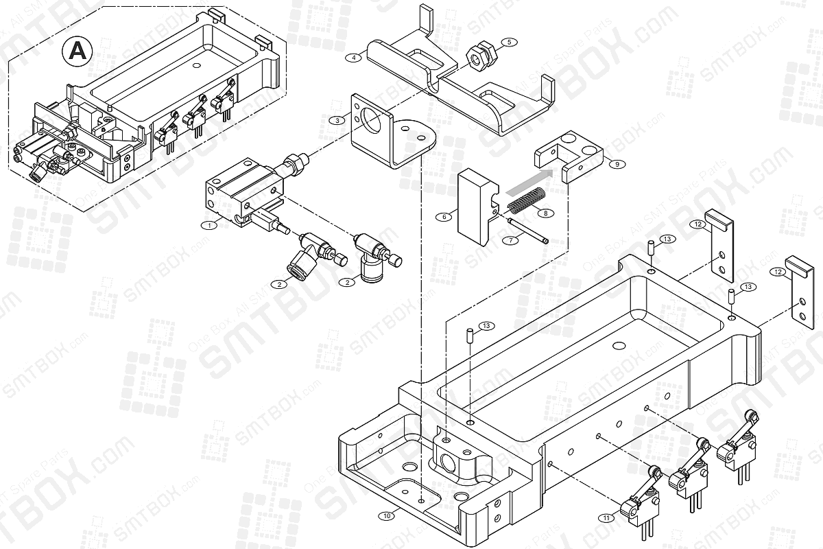 ANC BASE Assy AM03-007915A On Hanwha Techwin Excellent Modular EXCEN PRO (M) (D) (L) Component Placer