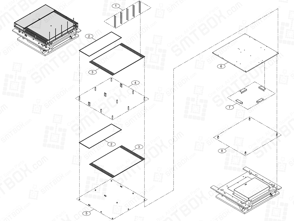BUT Block Large Conveyor Option On Hanwha Techwin Excellent Modular EXCEN PRO (M) (D) (L) Component Placer