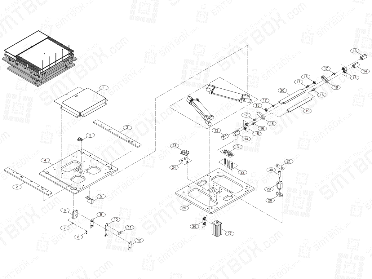 BUT Body Large Conveyor Option On Hanwha Techwin Excellent Modular EXCEN PRO (M) (D) (L) Component Placer