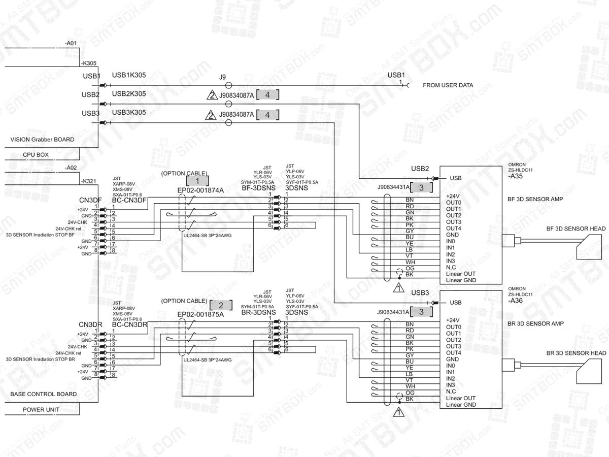 Base - 3D Sensor on Hanwha (Samsung Techwin) Excellent Modular Excen D M L SMT Placer