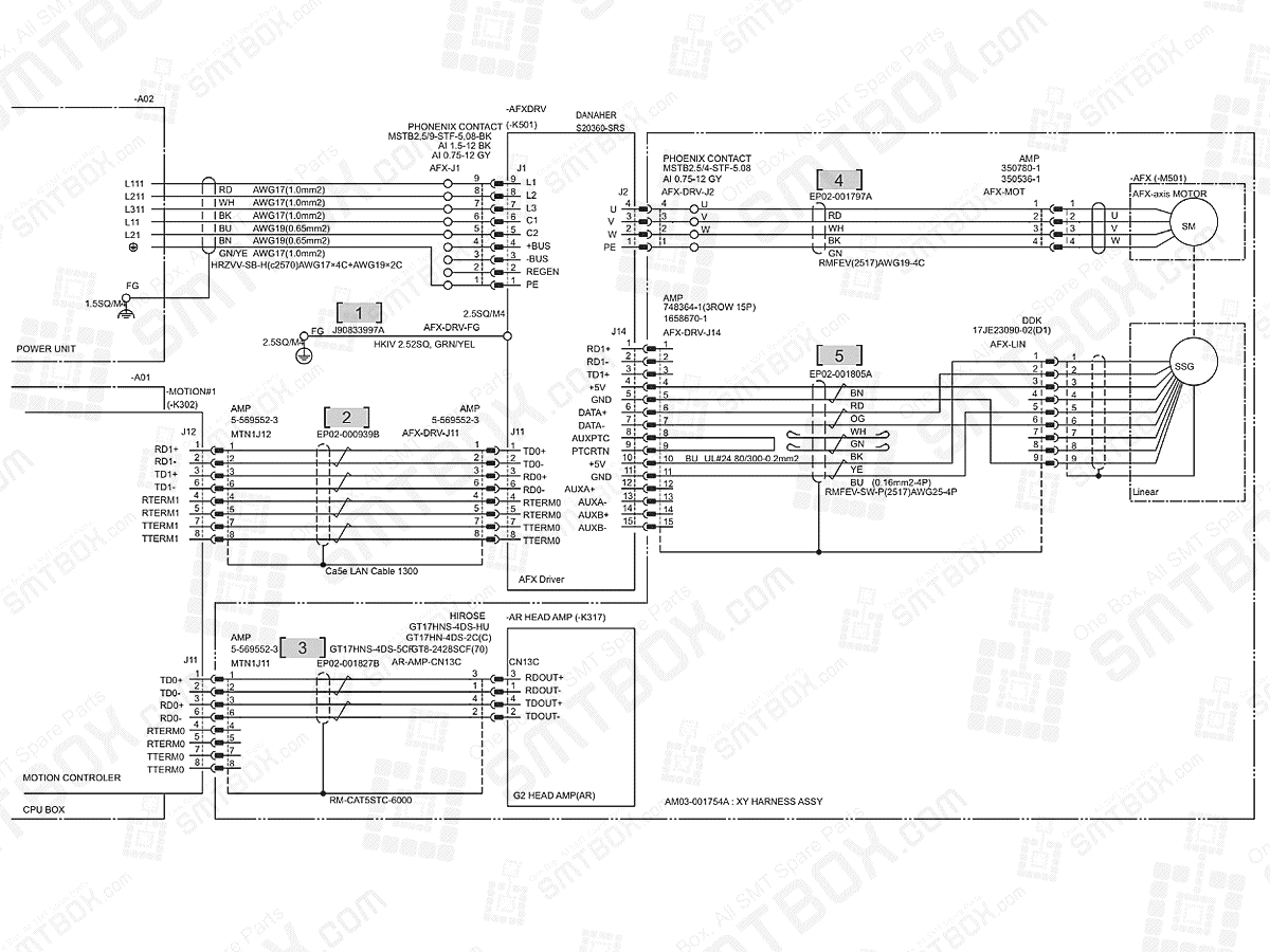 Base - AFX Axis on Hanwha (Samsung Techwin) Excellent Modular Excen Pro (D) (M) (L) SMT Placer